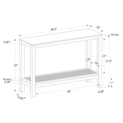 Console Table With Woven Rattan Shelf Black - Threshold™ Designed With Studio McGee -WarmWhisper Store GUEST fd806213 5ef7 492e a065 be15b39cc53e