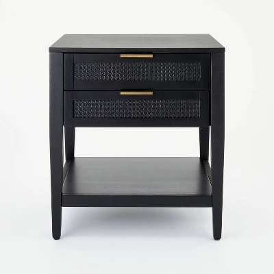 East Bluff 2 drawers Woven Accent Table Black - Threshold™ designed with Studio McGee East Bluff 2 Drawers Woven Accent Table Black - Threshold™ Designed With Studio McGee -WarmWhisper Store GUEST fdfda761 6554 4782 9669 245a8c6eb259