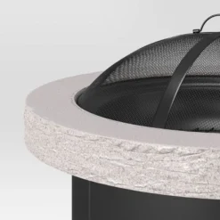 32" Stack Stone Wood Burning Outdoor Fireplace With Spark Screen - Threshold™ -WarmWhisper Store GUEST fe899266 6274 4212 8262 e6720a9f6c6b