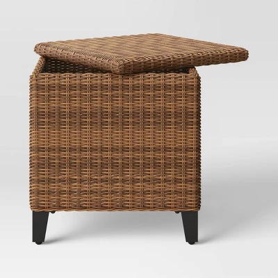 Brookfield Patio End Table with Storage - Brown - Threshold™ Brookfield Patio End Table With Storage - Brown - Threshold™ -WarmWhisper Store GUEST ff9a62b7 74ef 4f6f b525 2c32346f02b6